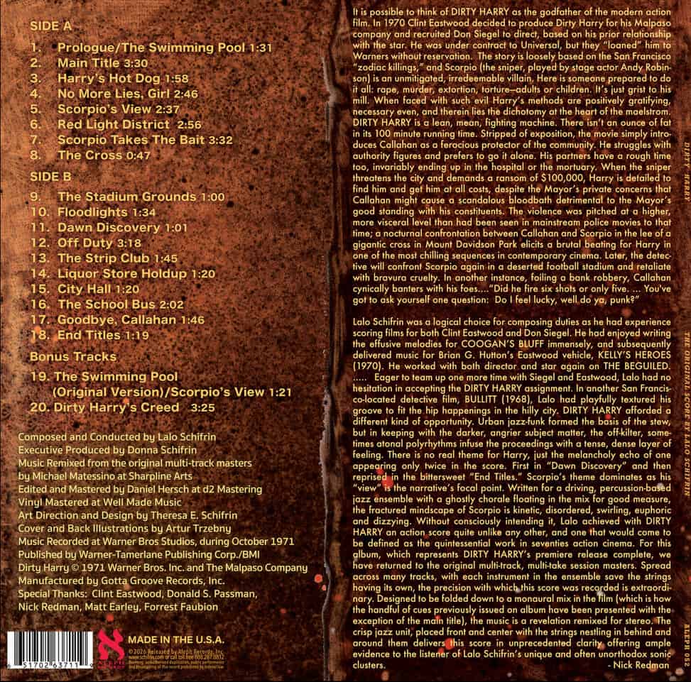 DIRTY HARRY BLACK VINYL - ALEPH 052 - Image 2